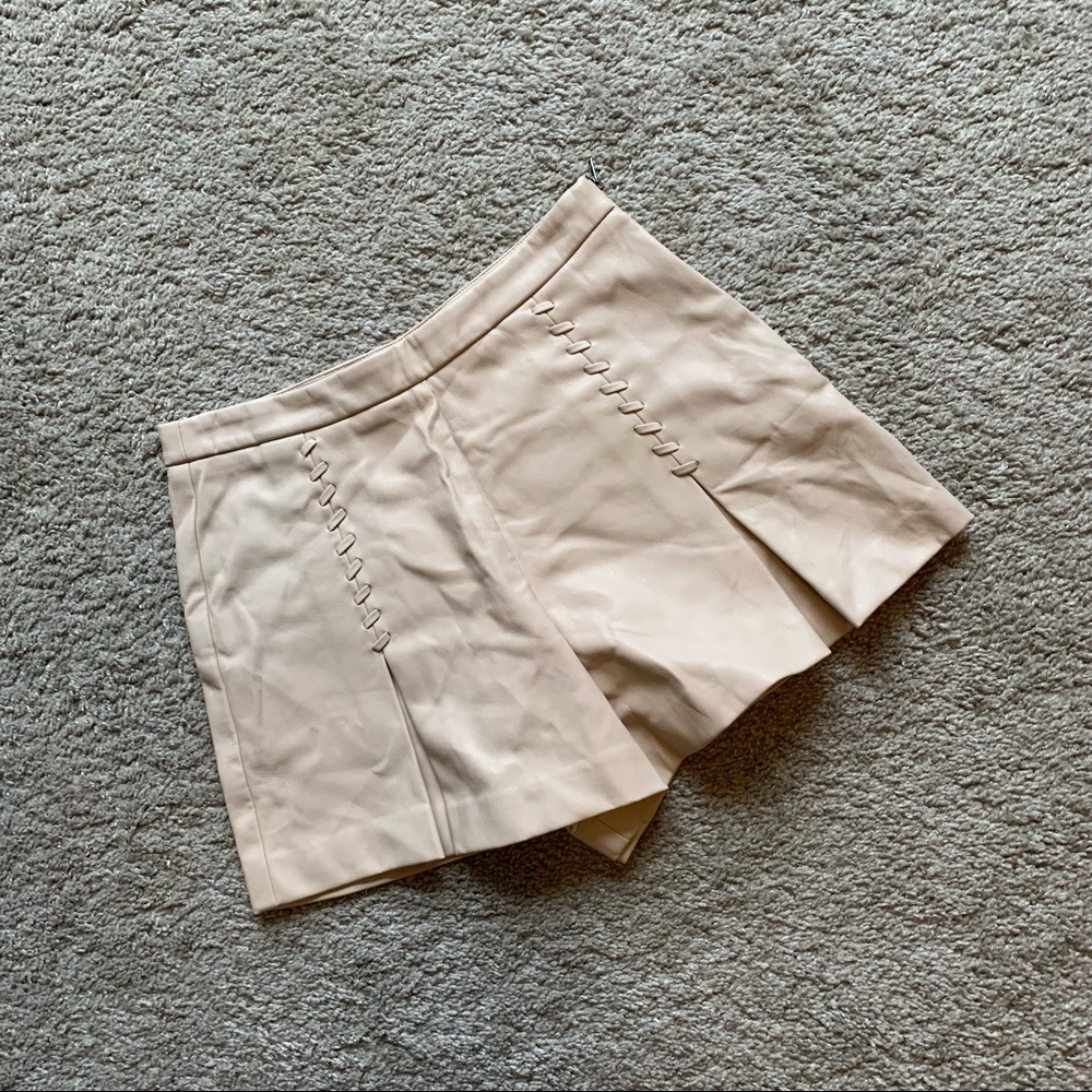 Zara Faux Leather High Waisted Shorts